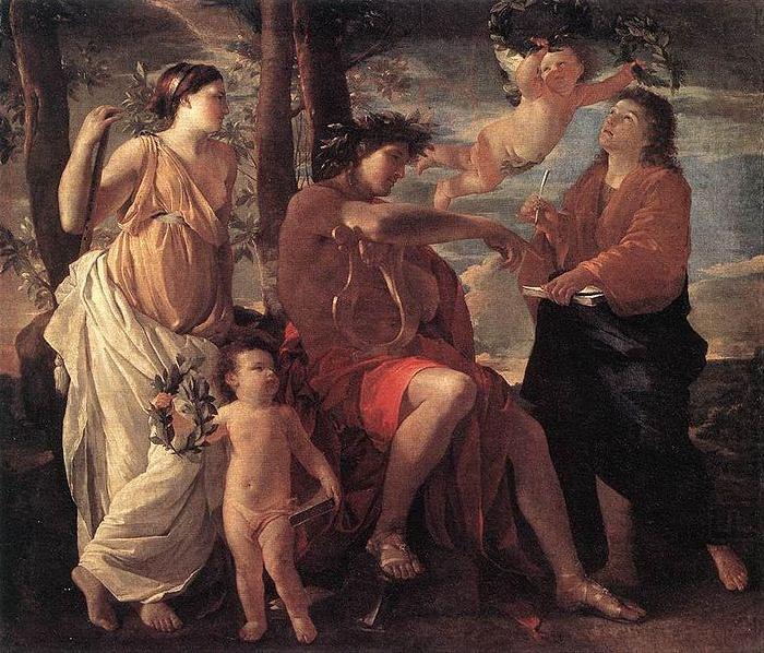 The Inspiration of the Poet., Nicolas Poussin